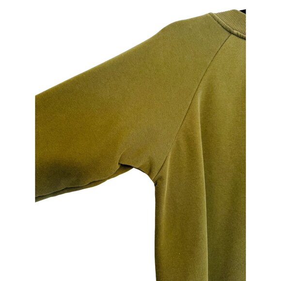 2/$30 Ellie & Kate Medium Olive Green Lace-Up Sweatshirt Dress - Picture 8 of 16